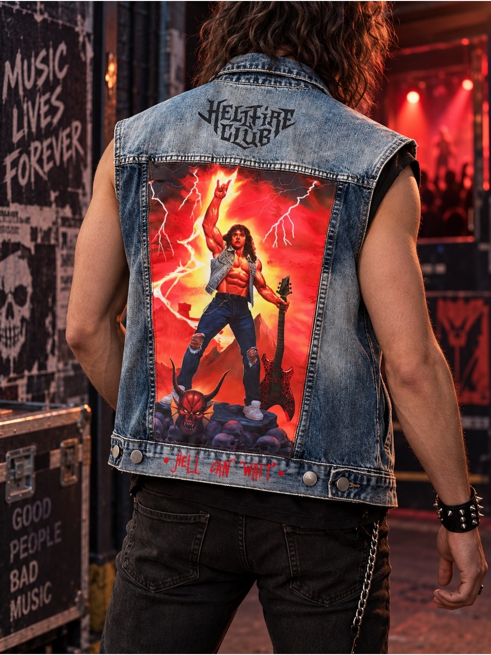 Stranger Things Eddie Munson Hellfire Club Vest Size S